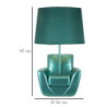 Lampadelle A Da Comodino Midcentury Turchese cm ø 26x43