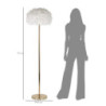 Lampadelle A Da Terra Feathers Slim Bianca cm ø 43x170