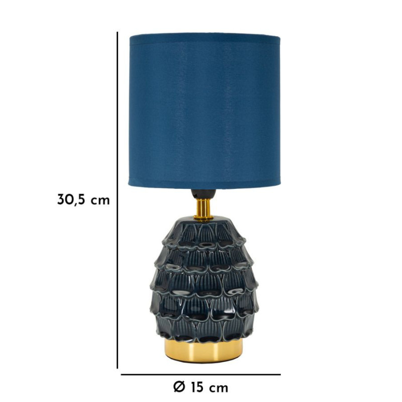 Lampadelle A Da Comodino Pigny Blu cm ø 15x30,5
