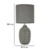 Lampadelle A Da Comodino Points Grigia cm ø 15x30,5