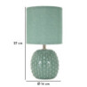Lampadelle A Da Comodino Pontus Turchese cm ø 14x27