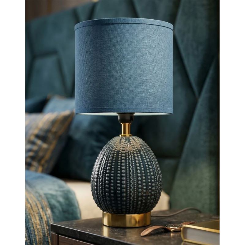 Lampadelle A Da Comodino Flavi Blu cm ø 15x30,5