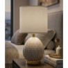 Lampadelle A Da Comodino Flavi Grigia cm ø 15x30,5