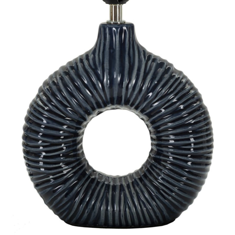Lampadelle A Da Tavolo Seta Blu cm 28,5x15x43
