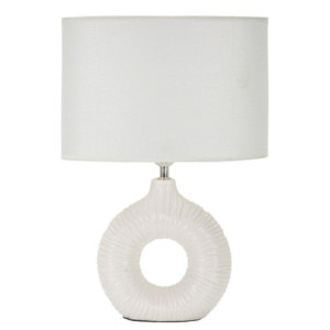 Lampadelle A Da Tavolo Seta Bianca cm 28,5x15x43