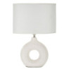 Lampadelle A Da Tavolo Seta Bianca cm 28,5x15x43