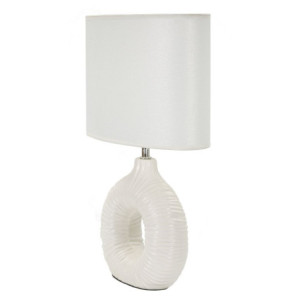 Zoom Lampadelle A Da Tavolo Seta Bianca cm 28,5x15x43