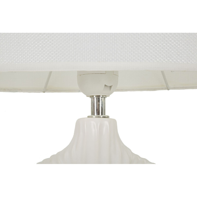 Lampadelle A Da Tavolo Seta Bianca cm 28,5x15x43