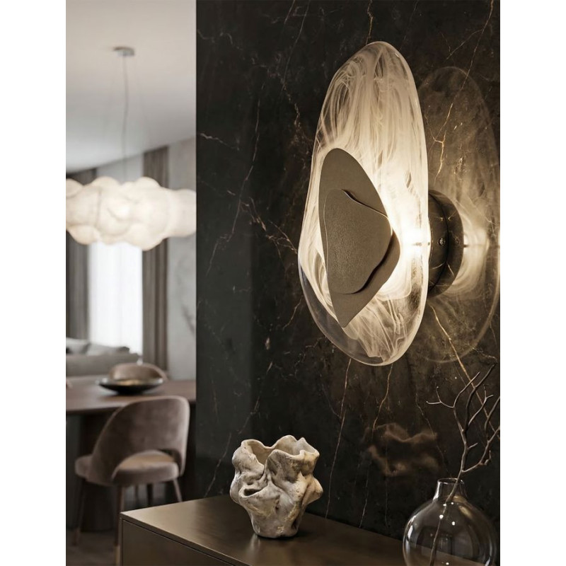 Lampadelle A Da Muro Ocean Silver cm 21x8x31