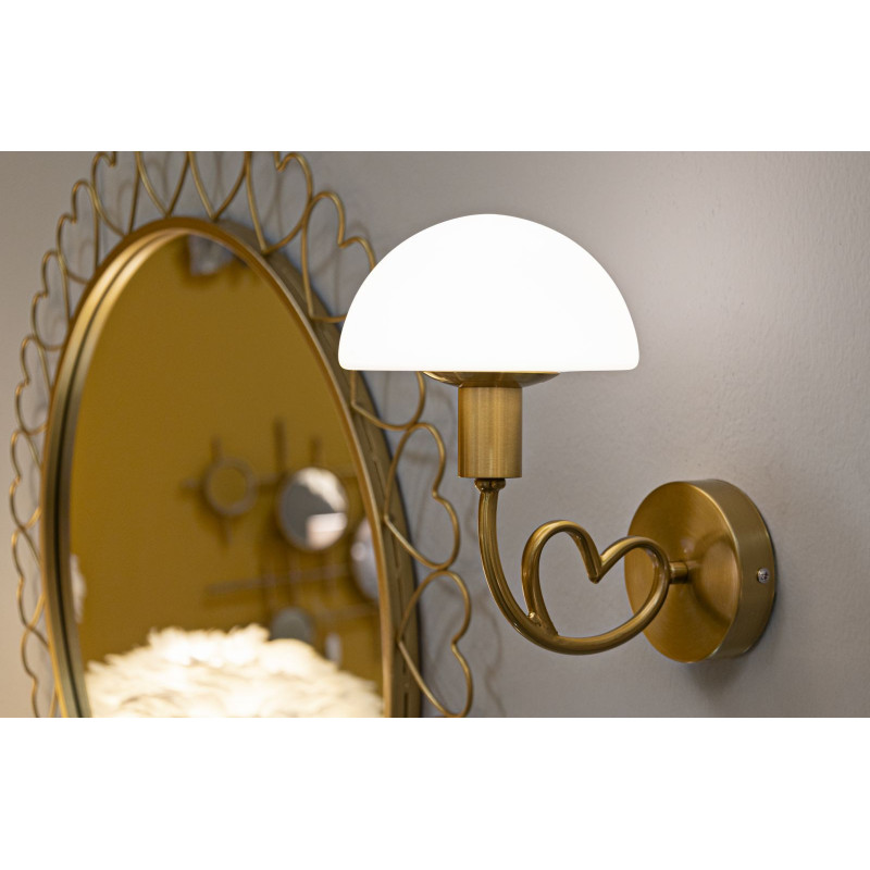 Lampadelle A Da Muro Lovy Gold cm 23x15x22