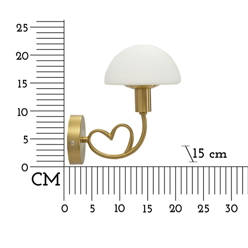 Lampadelle A Da Muro Lovy Gold cm 23x15x22