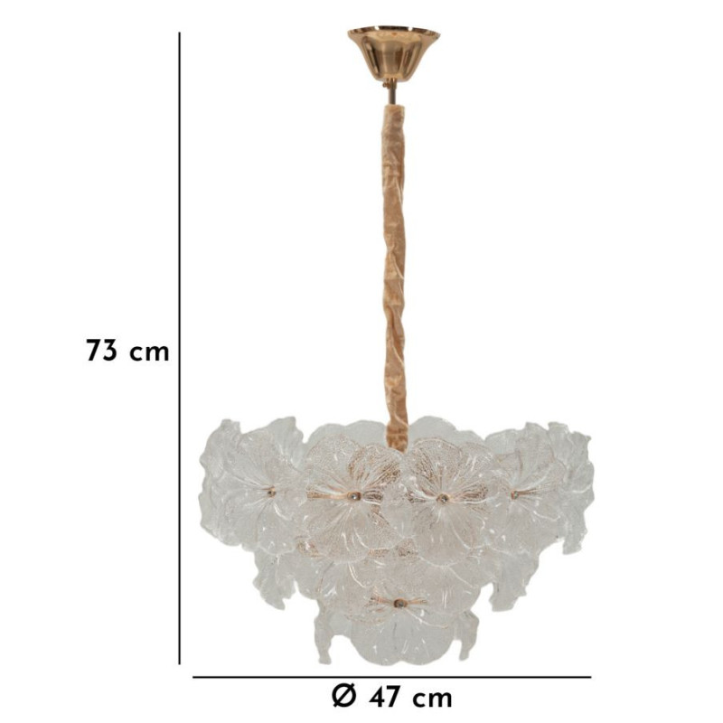 Lampadelle Ario Soffitto Ibiscus cm ø 47x30-73