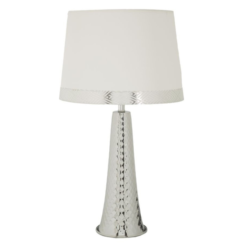Lampadelle A Da Tavolo Tower Argento cm ø 30x54