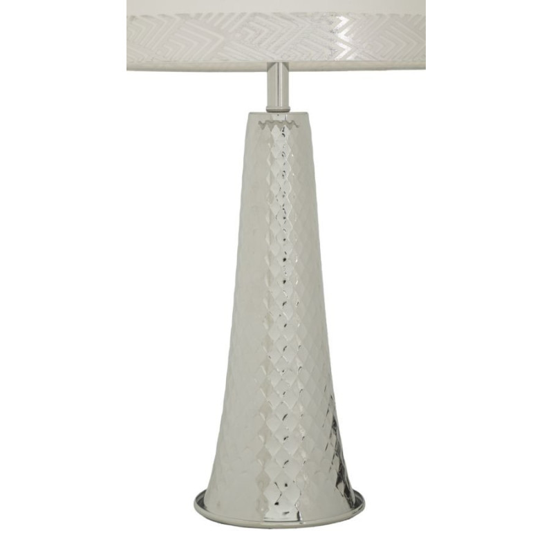 Lampadelle A Da Tavolo Tower Argento cm ø 30x54