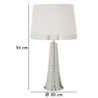 Lampadelle A Da Tavolo Tower Argento cm ø 30x54