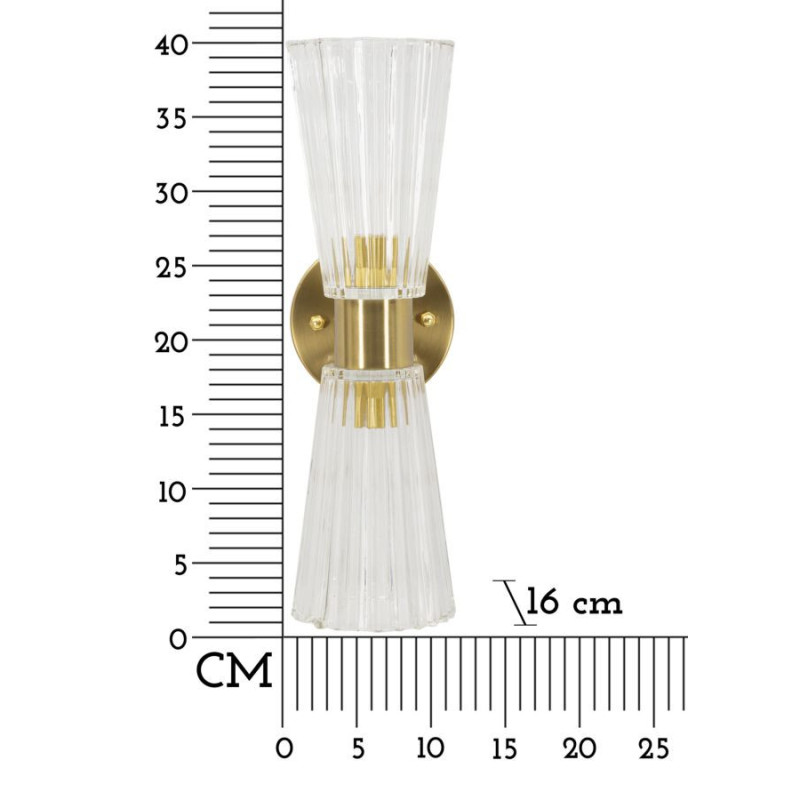 Lampadelle A Da Muro Praga cm 11x16x40