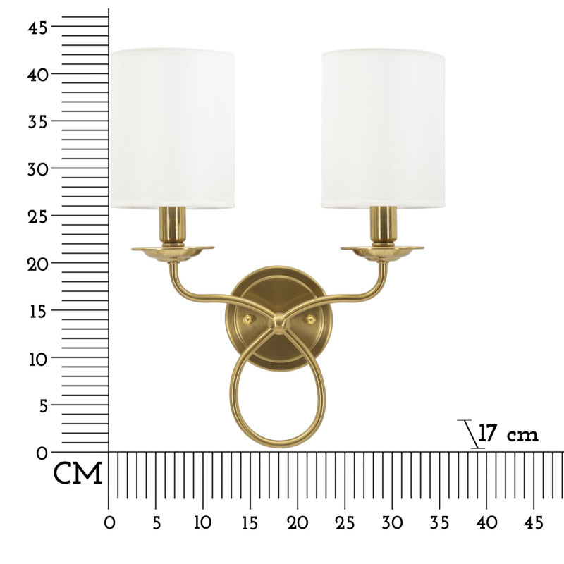 Lampadelle A Da Muro Zagabria cm 35,5x17x43