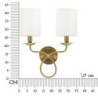 Lampadelle A Da Muro Zagabria cm 35,5x17x43