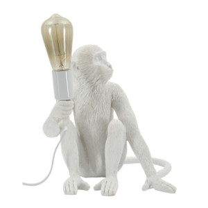 Zoom Lampadelle A Da Tavolo Monkey Seduta Bianca cm 33x33x32