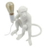Lampadelle A Da Tavolo Monkey Seduta Bianca cm 33x33x32