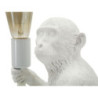 Lampadelle A Da Tavolo Monkey Seduta Bianca cm 33x33x32