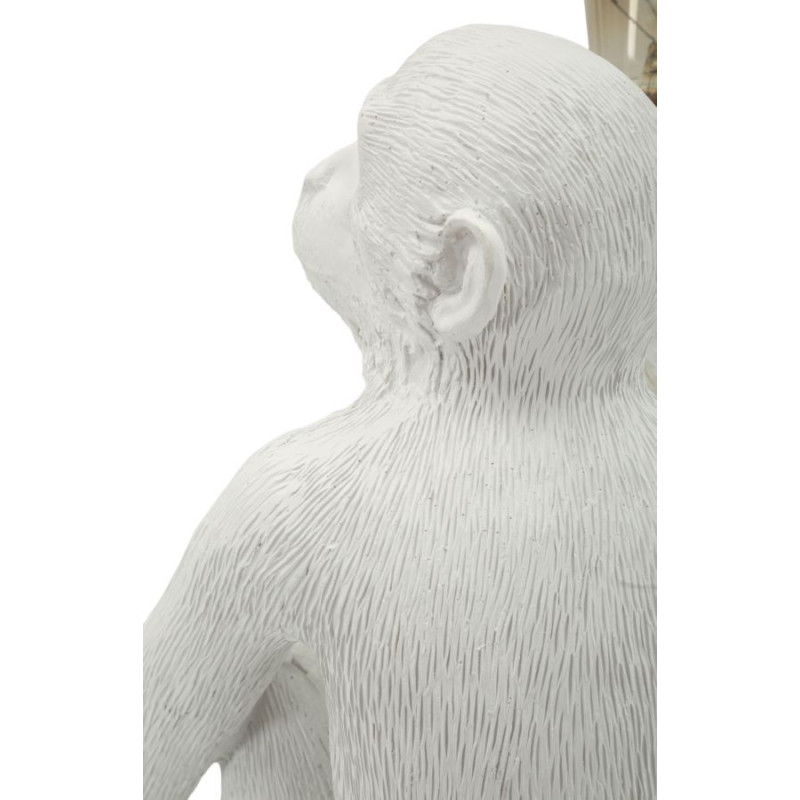 Lampadelle A Da Tavolo Monkey Seduta Bianca cm 33x33x32