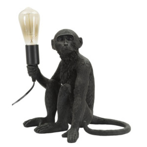 Lampadelle A Da Tavolo Monkey Seduta Nero cm 33x33x32