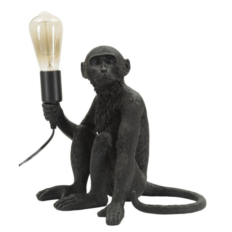 Lampadelle A Da Tavolo Monkey Seduta Nero cm 33x33x32