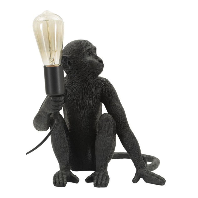 Lampadelle A Da Tavolo Monkey Seduta Nero cm 33x33x32