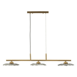 Lampadelle Ario Emily 3 Luci Vetro Grigio cm 100x24x18