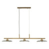 Lampadelle Ario Emily 3 Luci Vetro Grigio cm 100x24x18