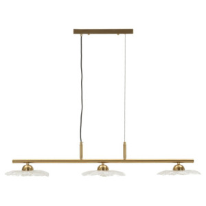 Lampadelle Ario Emily 3 Luci Vetro Trasparente cm 100x24x18