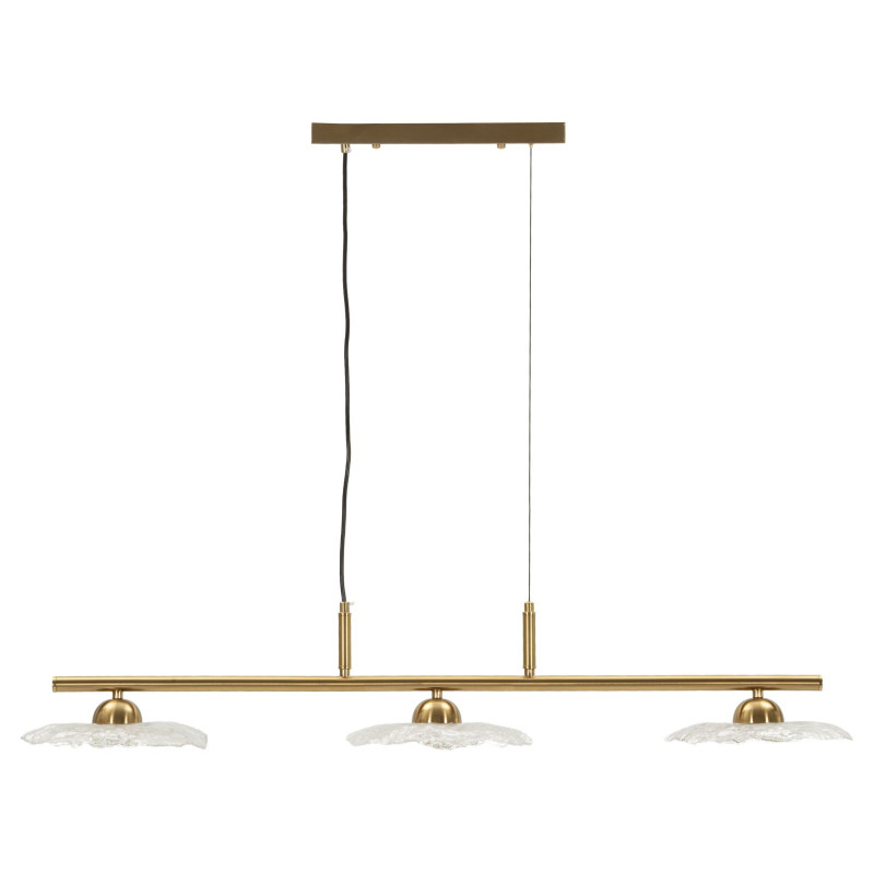 Lampadelle Ario Emily 3 Luci Vetro Trasparente cm 100x24x18
