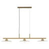 Lampadelle Ario Emily 3 Luci Vetro Trasparente cm 100x24x18