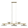Lampadelle Ario Emily 5 Luci Vetro Grigio cm 100x24x18