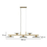 Lampadelle Ario Emily 5 Luci Vetro Grigio cm 100x24x18