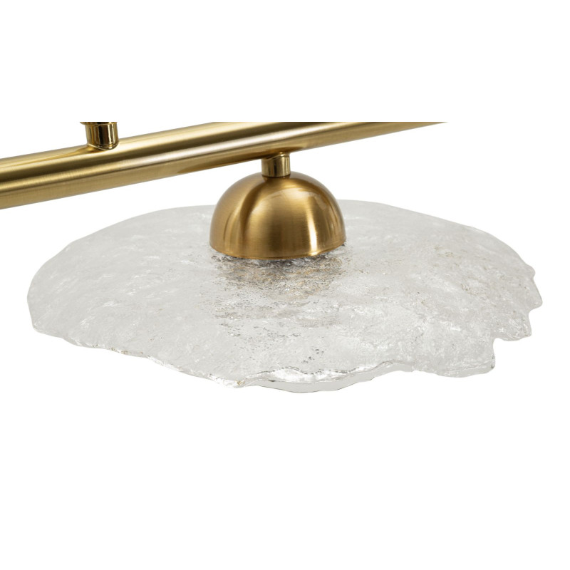 Lampadelle Ario Emily 5 Luci Vetro Trasparente cm 100x24x18