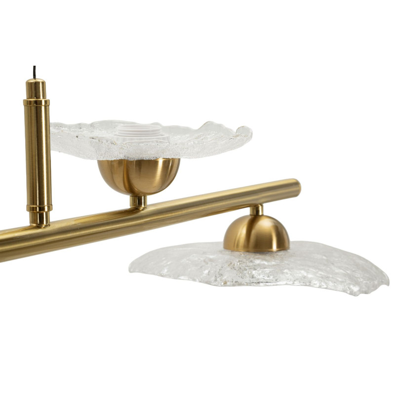 Lampadelle Ario Emily 5 Luci Vetro Trasparente cm 100x24x18