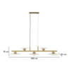 Lampadelle Ario Emily 5 Luci Vetro Trasparente cm 100x24x18