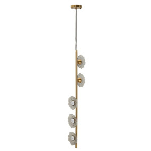 Lampadelle Ario Emily Verticale Vetro Grigio cm 15x16x110