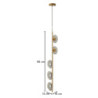 Lampadelle Ario Emily Verticale Vetro Grigio cm 15x16x110