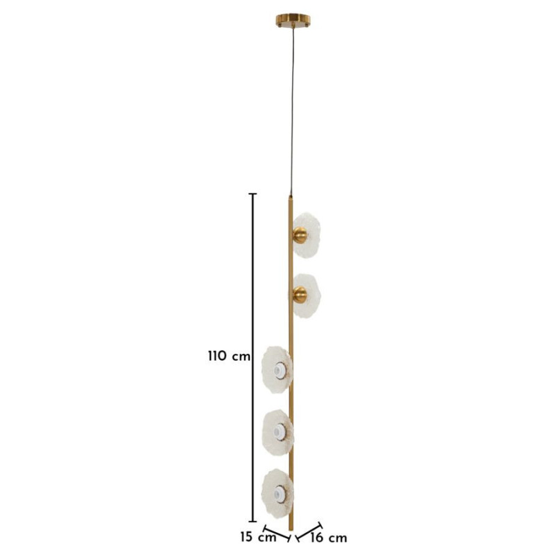 Lampadelle Ario Emily Verticale Vetro Trasparente cm 15x16x110