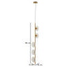 Lampadelle Ario Emily Verticale Vetro Trasparente cm 15x16x110