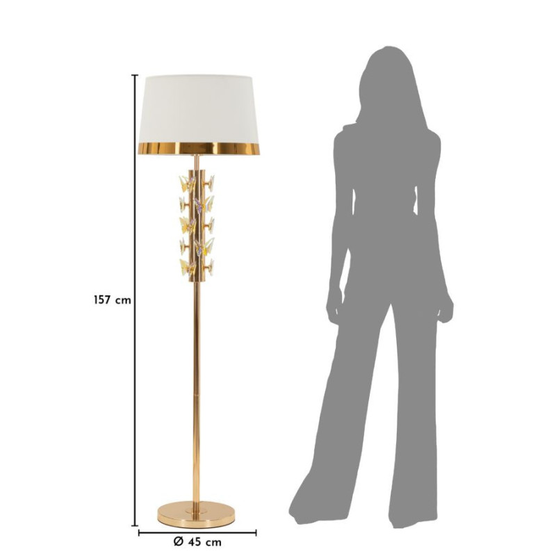 Lampadelle A Da Terra Gold Butterfly cm ø 45x157