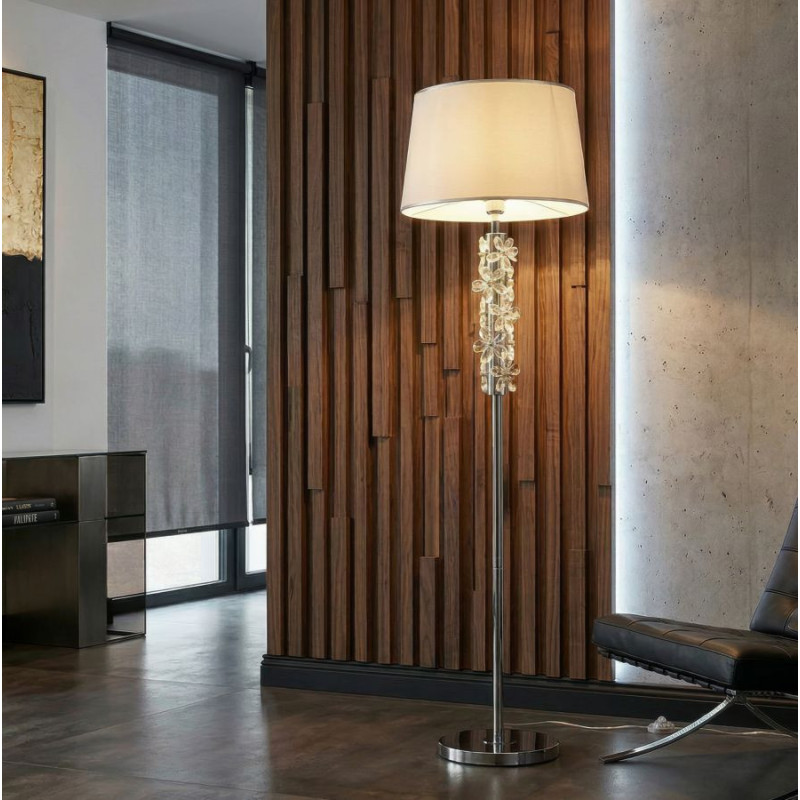 Lampadelle A Da Terra Silver Flower cm ø 45x157