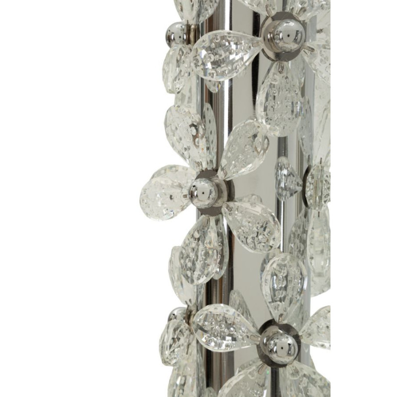 Lampadelle A Da Tavolo Silver Flower cm ø 35x74