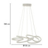 Lampadelle Ario Led Glovy Bianco cm ø 55x120 (luce Con 3 Temperature Di Colore)