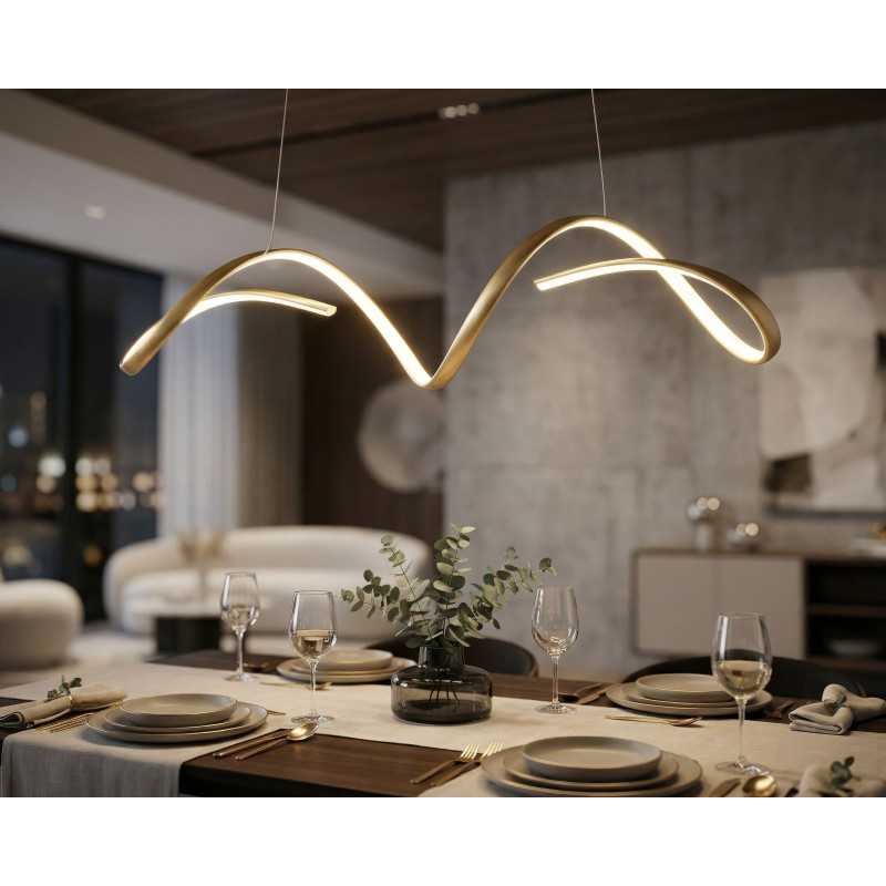 Lampadelle Ario Led Uter Oro cm 80x20x120 (luce Con 3 Temperature Di Colore)