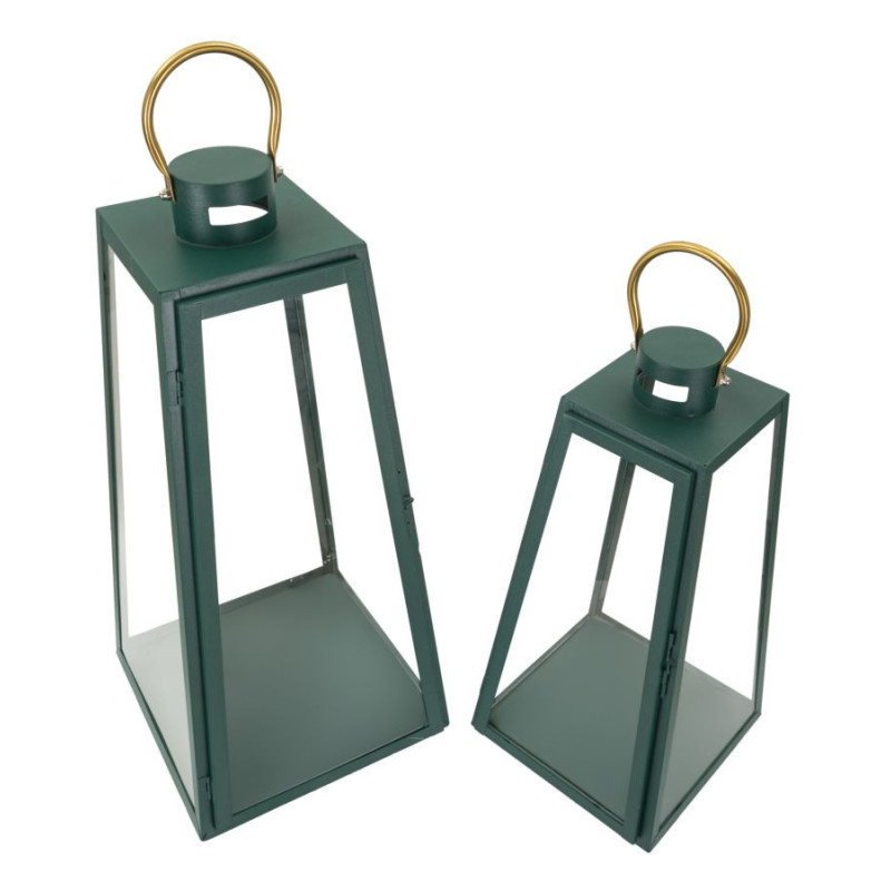 Lanterne Grent Set 2 Pz cm ø 25x25x57-20x20x45