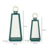 Lanterne Grent Set 2 Pz cm ø 25x25x57-20x20x45